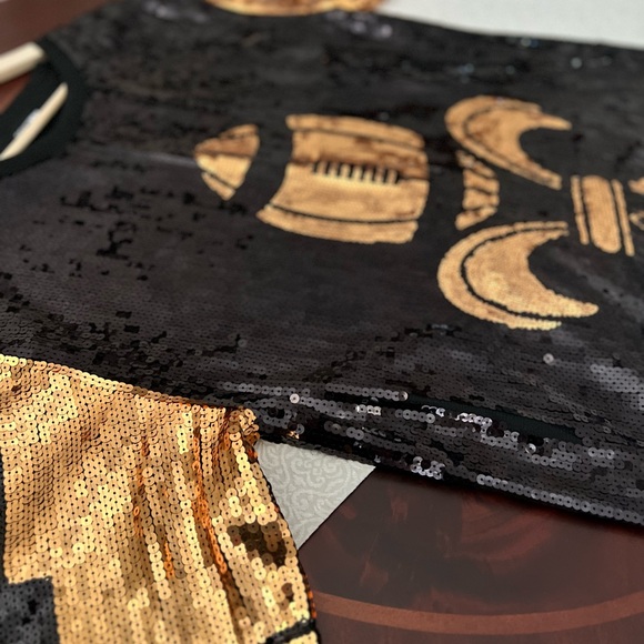 New Orleans Saints Black & Gold Sequin "Who Dat" #41 Dress One-Size Women’s - Picture 6 of 11